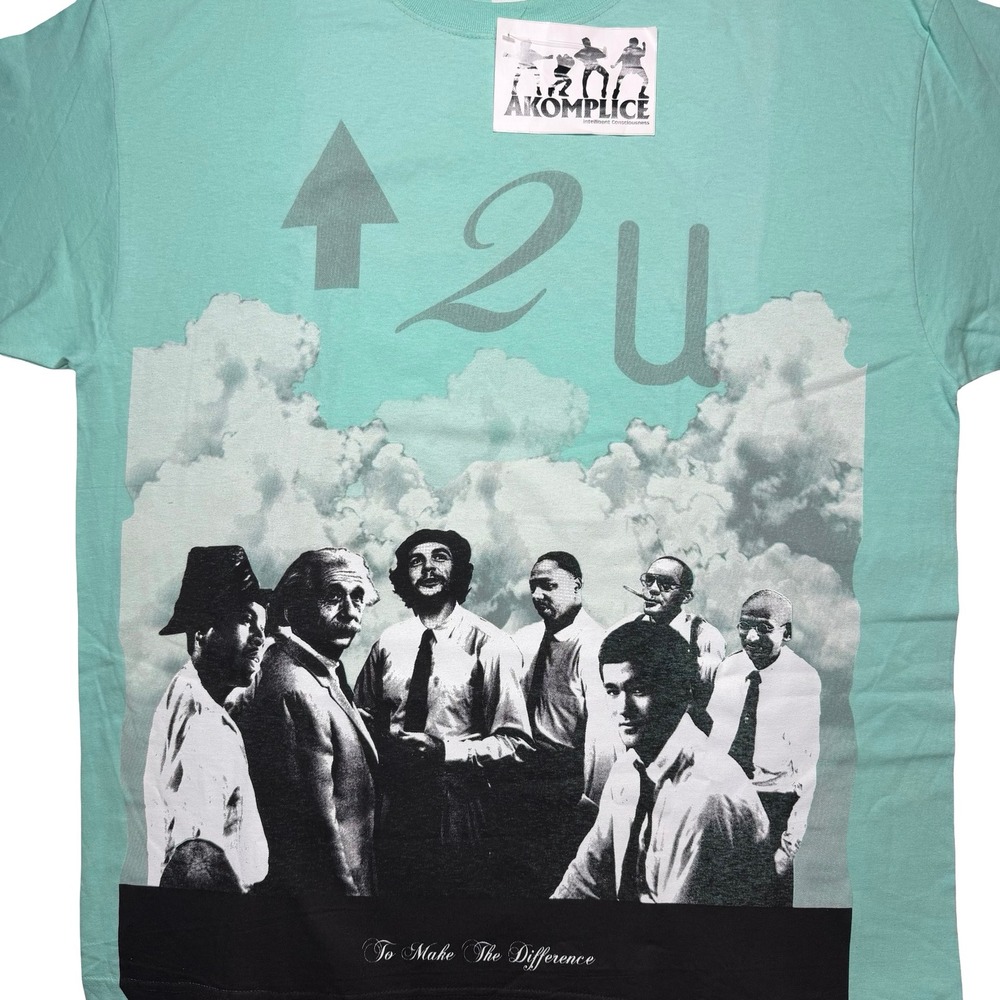 2000s Y2K Akomplice Up To You - Monk Einstein Che MLK Lee Ghandi peace shirt 2XL